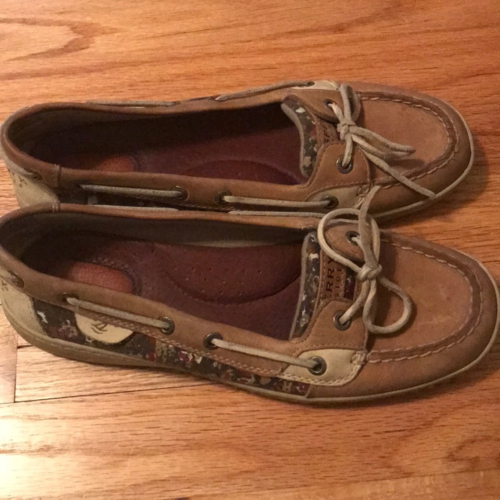 Floral Sperry Top Sider shoes